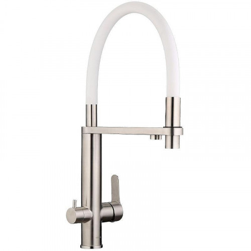 Смеситель для кухни Swedbe Selene Plus 8441 Нержавеющая сталь Белый