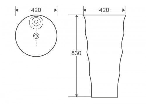 Раковина WeltWasser Leerbach 4242 GL-WT 42 10000005493 Белый глянец фаянс напольный