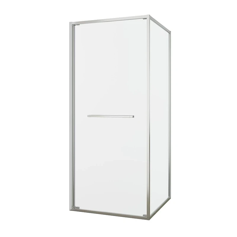 Душевой уголок Black&White S1120-9090N 90x90 11209090N профиль брашированный никель стекло прозрачное