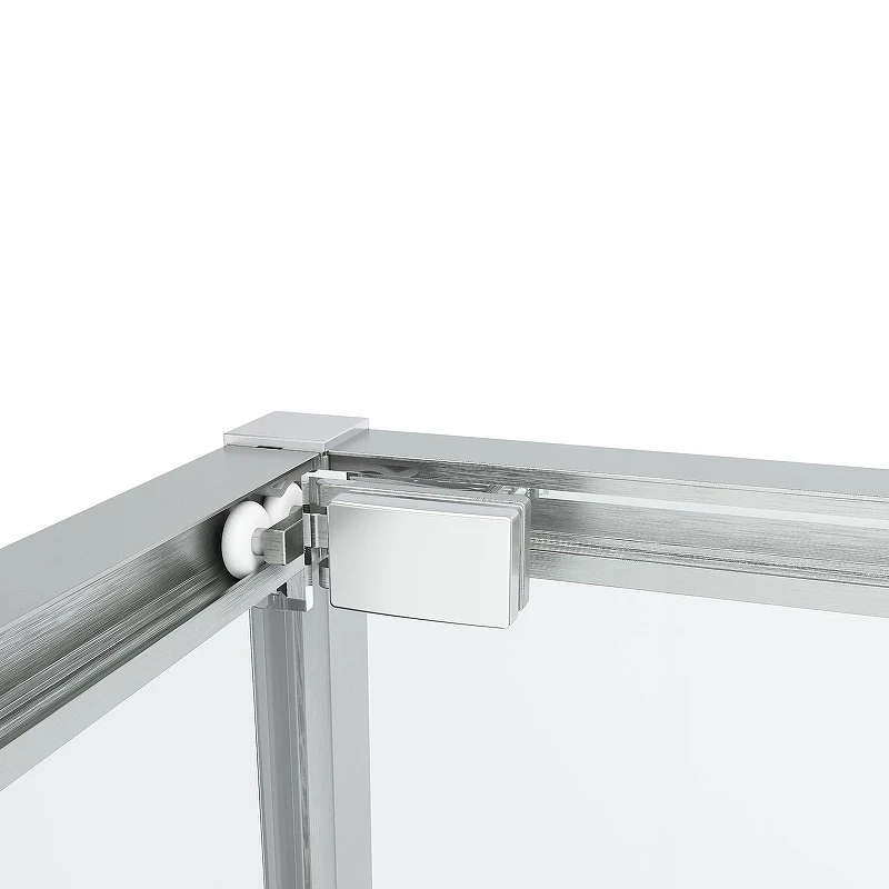 Душевой уголок Black&White S1120-9090N 90x90 11209090N профиль брашированный никель стекло прозрачное