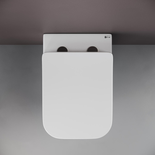 Унитаз с инсталляцией DIWO Ceramicanova Cubic CN1806 + DIWO 4501 с сиденьем Микролифт с клавишей смыва цвет Глянцевый белый