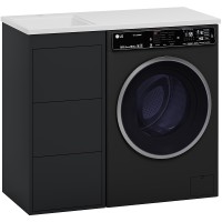 Тумба с раковиной Brevita Grafit 100 L УТ000015083 Графит матовый МДФ / ЛДСП