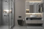 Комплект унитаза Abber Rechteck AC1201MB-AC0105-AC0120MB с сиденьем Микролифт и клавишей смыва цвет Черный матовый