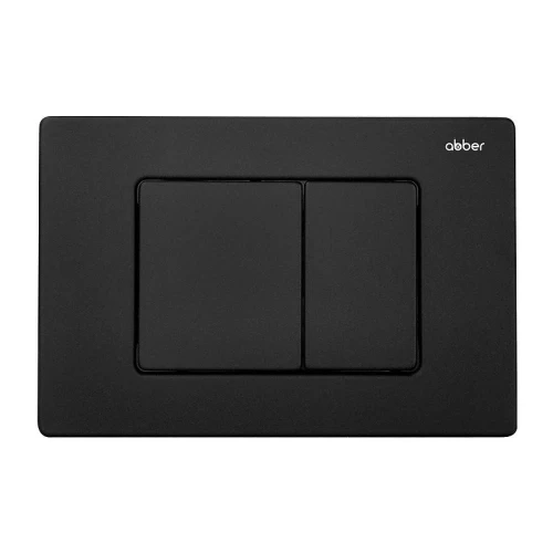 Комплект унитаза Abber Rechteck AC1201MB-AC0105-AC0120MB с сиденьем Микролифт и клавишей смыва цвет Черный матовый