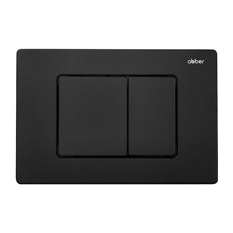 Комплект унитаза Abber Rechteck AC1201MB-AC0105-AC0120MB с сиденьем Микролифт и клавишей смыва цвет Черный матовый