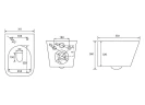 Комплект унитаза Abber Rechteck AC1201MB-AC0105-AC0120MB с сиденьем Микролифт и клавишей смыва цвет Черный матовый