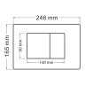 Комплект унитаза Abber Rechteck AC1201MB-AC0105-AC0120MB с сиденьем Микролифт и клавишей смыва цвет Черный матовый