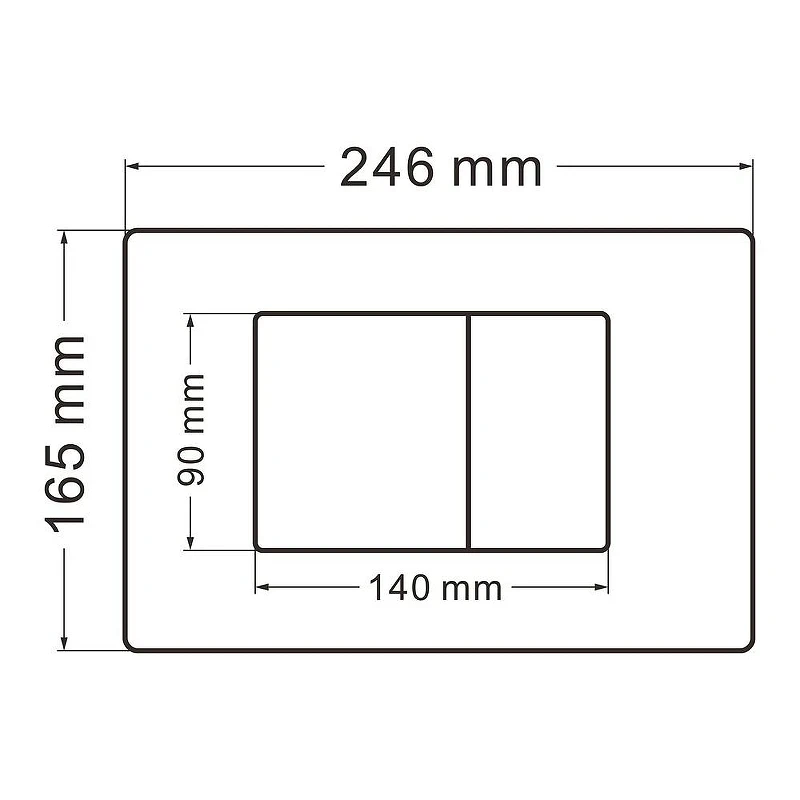 Комплект унитаза Abber Rechteck AC1201MB-AC0105-AC0120MB с сиденьем Микролифт и клавишей смыва цвет Черный матовый