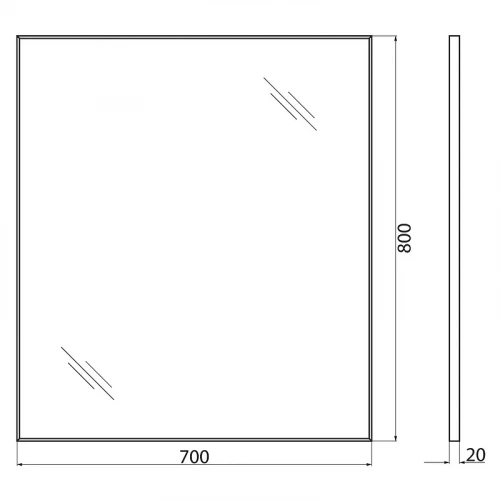 Зеркало BelBagno SPC-AL-700-800 Хром