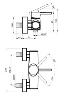 Смеситель для душа Azario Tasco AZ-15160631 Хром