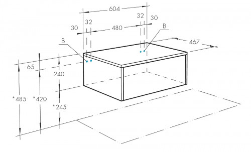 Тумба Aquaton Сакура 60 1A220403SKW80 подвесная Ольха наварра Белый глянец МДФ / ЛДСП