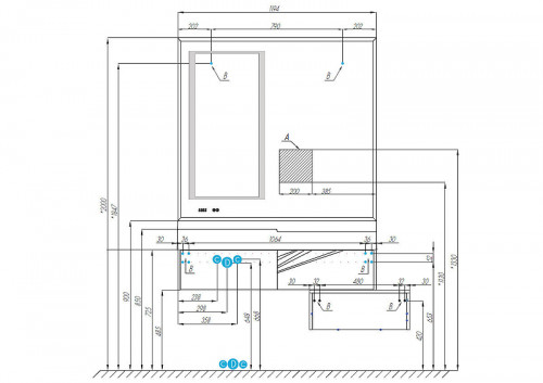 Тумба Aquaton Сакура 60 1A220403SKW80 подвесная Ольха наварра Белый глянец МДФ / ЛДСП