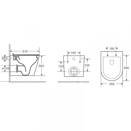 Унитаз Alcora Precioso LT-053E-R 49529 подвесной с сиденьем Микролифт