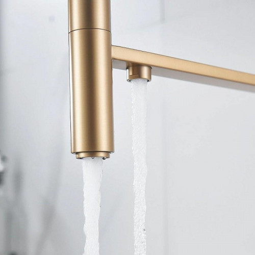 Кухонная мойка Maretti Calabria Gold CAG31RGF18 Золотой сатин Черный