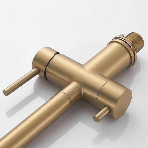 Кухонная мойка Maretti Calabria Gold CAG31RGF18 Золотой сатин Черный