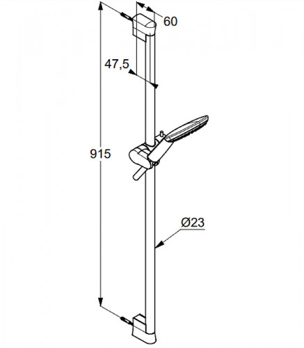 Душевой гарнитур Kludi Freshline 6794091-00 Белый Хром латунь на стену