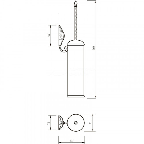 Ершик для унитаза Migliore Cleopatra 16631 Бронза