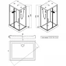 Душевая кабина Esbano ESB-1180CKR 110x80 ESKBB1180CKR без гидромассажа