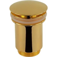 Донный клапан Remer 904CC114DO click-clack Золото глянцевое