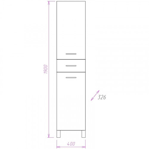 Шкаф пенал Onika Модерн 40.17 L 404009 с бельевой корзиной Белый МДФ / ЛДСП