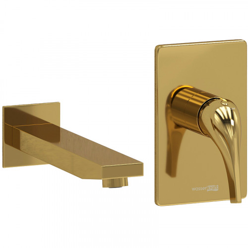 Смеситель для раковины WasserKRAFT A71573 Золото глянцевое латунь встраиваемый