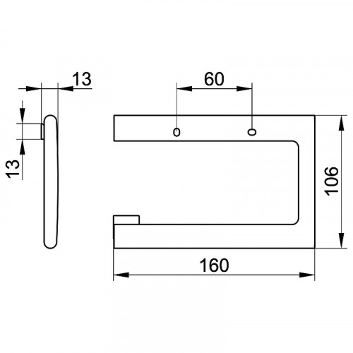 Держатель туалетной бумаги Keuco Edition 400 11562 010000 Хром