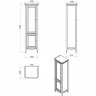 Шкаф пенал TW Veronica Nuovo 50 R VER2050D-B Bianco