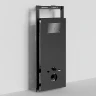 Инсталляция WasserKRAFT Salm 27TLT.010.ME.BL.PB03 для унитаза Черное стекло с клавишей смыва Черный глянец