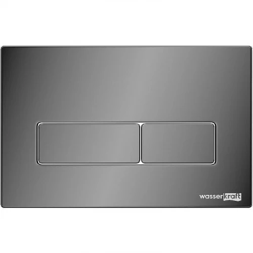 Инсталляция WasserKRAFT Salm 27TLT.010.ME.BL.PB03 для унитаза Черное стекло с клавишей смыва Черный глянец