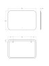 Зеркало Cezares Дуэт (Duet) 120 CZR-SPC-DUET-1200-800-LED-MOV с подсветкой с бесконтактным выключателем