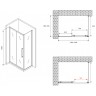 Душевой уголок Abber Schwarzer Diamant 140x70 AG30140BMH-S70BM профиль Черный стекло матовое