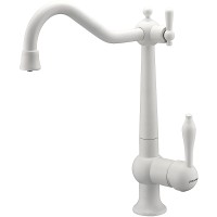 Смеситель для кухни Paulmark Retro Re213226-431 Белый матовый латунь
