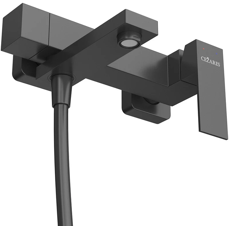 Смеситель для ванны Cezares Slider SLIDER-VD-NOP Черный матовый нержавеющая сталь на стену