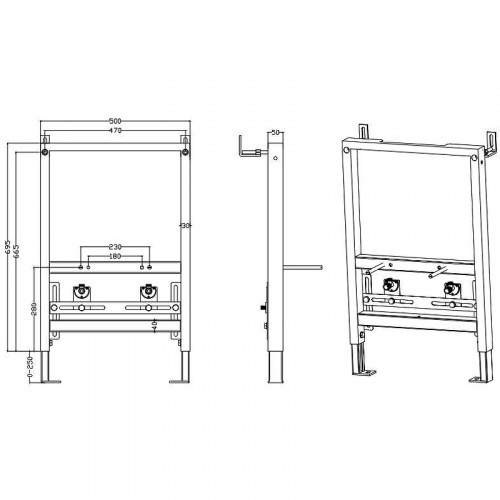 Инсталляция CeramaLux CL810 для биде Синяя