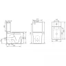 Унитаз компакт Royce Queen RCT-130108WH с бачком и сиденьем Микролифт фаянс напольный