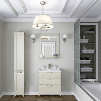 Зеркало Aquaton Леон 65 1A187102LBPR0 Дуб бежевый МДФ / ЛДСП, стекло
