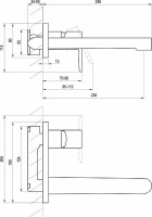 Смеситель для раковины Ravak Puri PU 019.00 X070146 Хром латунь встраиваемый