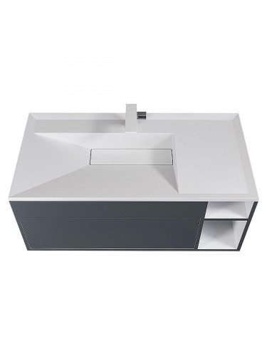 Тумба под раковину Uperwood Lotus Premium 100 39340205465 подвесная цвет серый матовый