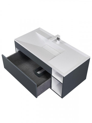 Тумба под раковину Uperwood Lotus Premium 100 39340205465 подвесная цвет серый матовый