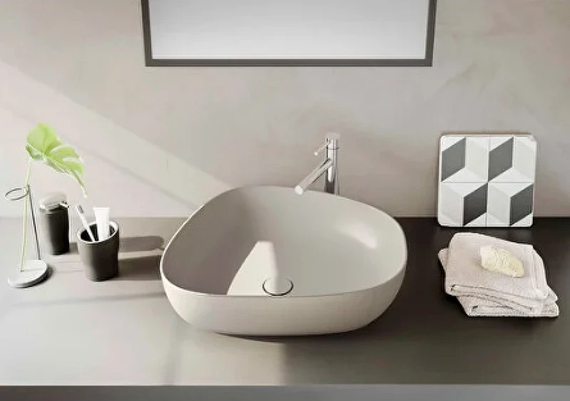 Раковина-чаша Vitra Outline Recycled 57 7991B066-0016 Матовый тауп фарфор накладная
