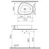 Раковина-чаша Vitra Outline Recycled 57 7991B066-0016 Матовый тауп фарфор накладная