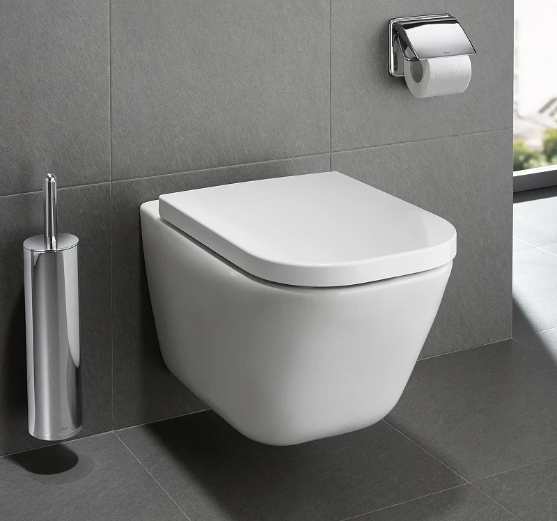 Комплект унитаза с инсталляцией Roca The Gap 893104100 с сиденьем Микролифт и клавишей смыва Хром