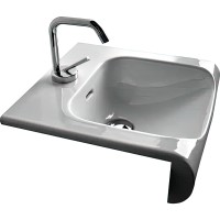 Раковина Kerasan Inka Project 40 341201*1 Белая фаянс полувстраиваемая