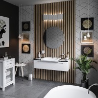 Раковина Kerasan Inka Project 40 341201*1 Белая фаянс полувстраиваемая