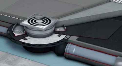 Трап для душа Tece Drainpoint S120 3601200 горизонтальный с декоративной решеткой с фланцем