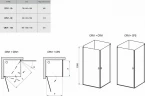 Душевая дверь Ravak Chrome CRV1-90 1QV70C01Z1 профиль Хром стекло Transparent