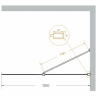 Душевая перегородка Cezares Liberta 125 LIBERTA-L-1-TB-125-C-Cr профиль Хром стекло прозрачное