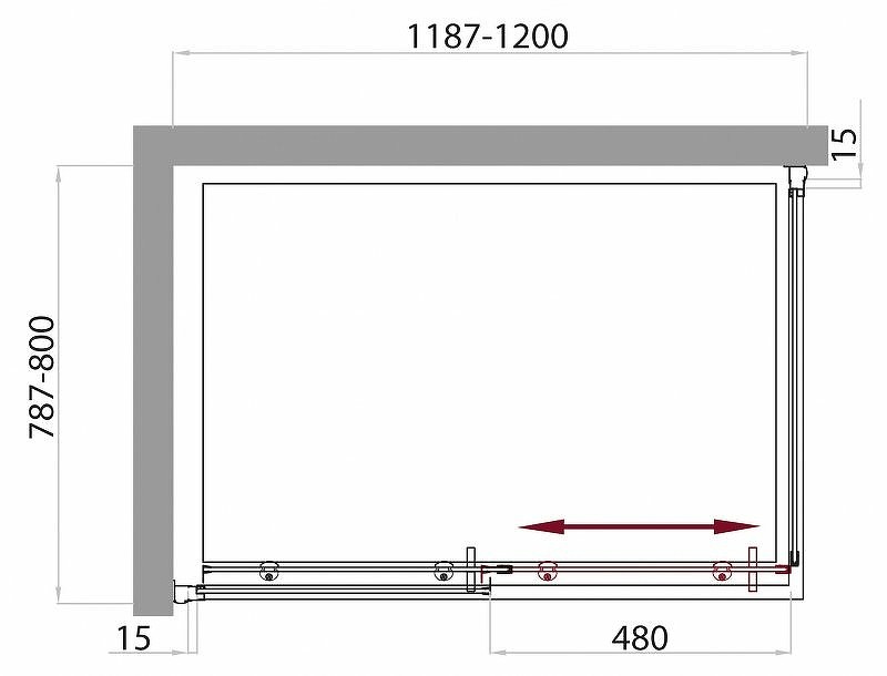 Душевой уголок BelBagno Uno 120x80 UNO-AH-1-120/80-P-Cr профиль Хром стекло рифленое