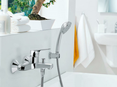 Смеситель для ванны Grohe Bauflow 23756000 Хром латунь на стену