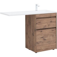 Тумба с раковиной Aquanet Токио 120 R 335588 Дуб веллингтон МДФ / ЛДСП